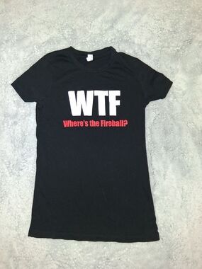 WTF Where's the Fireball? Black Graphic Tee - Women
